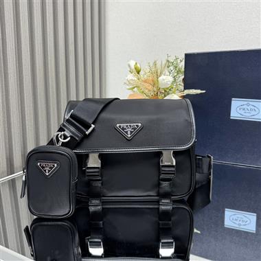 PRADA   2025新款男生時尚包包 尺寸：22*16*8.5CM