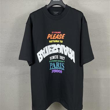 Balenciaga   2025夏季新款短袖T恤  尺寸偏大