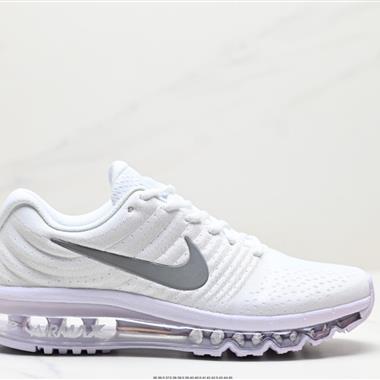 Nike Air Max 2017 White Pure Platinum 系列低幫百搭賈卡網面全掌氣墊患者休閑運動慢跑鞋 