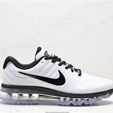 Nike Air Max 2017 White Pure Platinum 系列低幫百搭賈卡網面全掌氣墊患者休閑運動慢跑鞋 