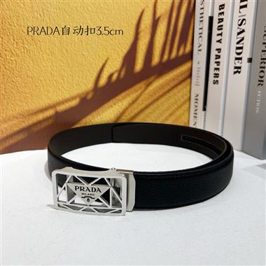 PRADA   2025新款時尚皮帶  3.5CM