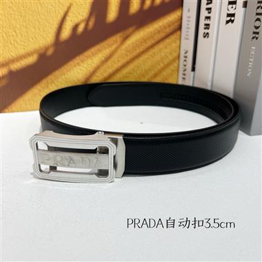 PRADA   2025新款時尚皮帶  3.5CM