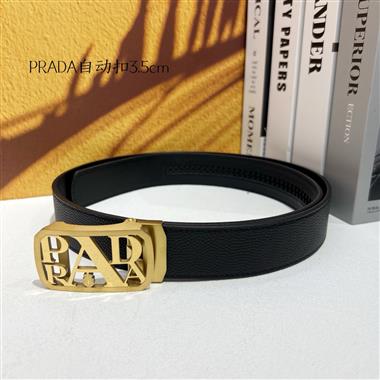 PRADA   2025新款時尚皮帶  3.5CM