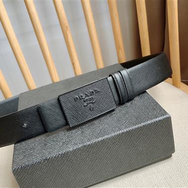 PRADA   2025新款時尚皮帶  3.5CM