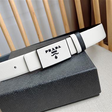 PRADA   2025新款時尚皮帶  3.5CM
