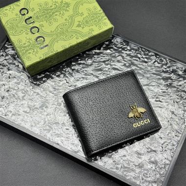 GUCCI   2025新款時尚皮夾 尺寸：11x9CM
