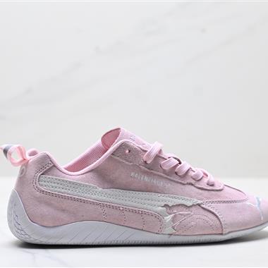 PUMA x Balenciaga Speedcat 系列 薄底鞋 牛皮絨面革 圓頭做舊磨損 低幫 生活休閒鞋
