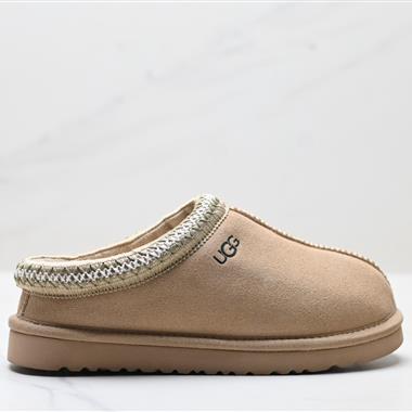 UGG TAZZ 舒適柔軟時尚 耐磨增高保暖 民族風一腳蹬保暖雪地靴
