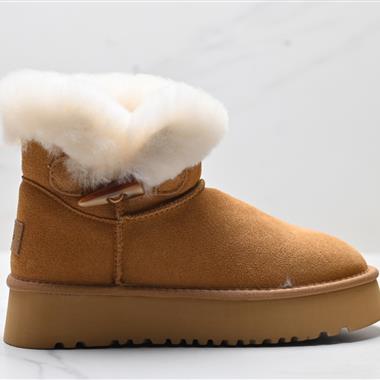 UGG 保暖減震 加絨潮流 牛角扣 時尚百搭 短筒 雪地靴