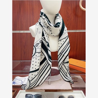 HERMES  2024秋冬新款時尚圍巾 尺寸:140-140