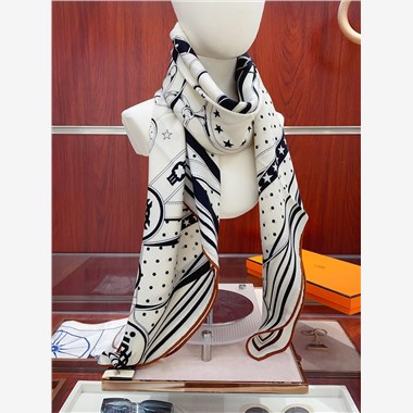 HERMES  2024秋冬新款時尚圍巾 尺寸:140-140