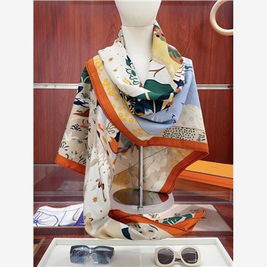 HERMES  2024秋冬新款時尚圍巾 尺寸:140-140