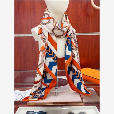 HERMES  2024秋冬新款時尚圍巾 尺寸:140-140
