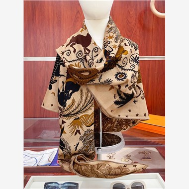 HERMES  2024秋冬新款時尚圍巾 尺寸:140-140