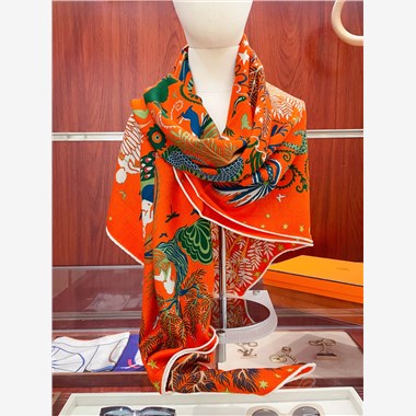 HERMES  2024秋冬新款時尚圍巾 尺寸:140-140