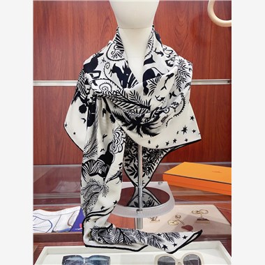 HERMES  2024秋冬新款時尚圍巾 尺寸:140-140