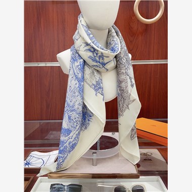 HERMES  2024秋冬新款時尚圍巾 尺寸:140-140