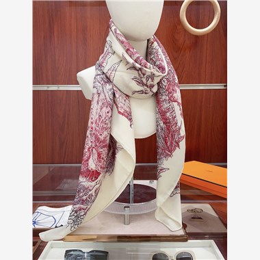 HERMES  2024秋冬新款時尚圍巾 尺寸:140-140