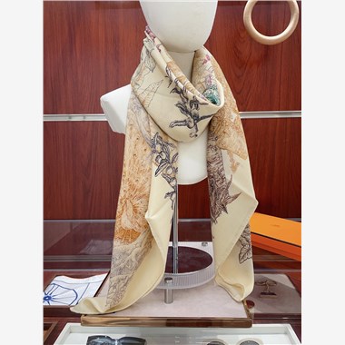 HERMES  2024秋冬新款時尚圍巾 尺寸:140-140