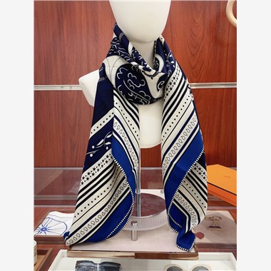 HERMES  2024秋冬新款時尚圍巾 尺寸:140-140