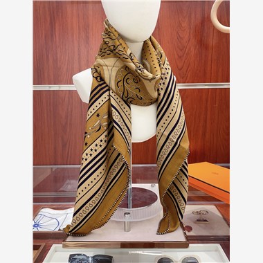 HERMES  2024秋冬新款時尚圍巾 尺寸:140-140