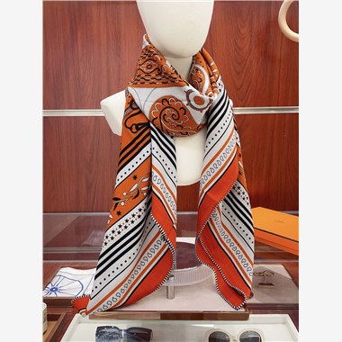 HERMES  2024秋冬新款時尚圍巾 尺寸:140-140