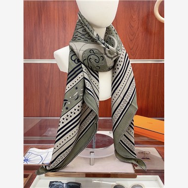 HERMES  2024秋冬新款時尚圍巾 尺寸:140-140