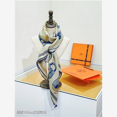 HERMES 2024秋冬新款時尚圍巾 尺寸:140-140