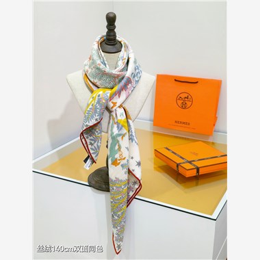 HERMES 2024秋冬新款時尚圍巾 尺寸:140-140