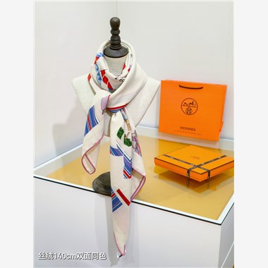 HERMES 2024秋冬新款時尚圍巾 尺寸:140-140