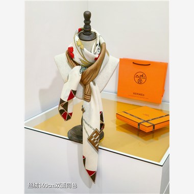 HERMES 2024秋冬新款時尚圍巾 尺寸:140-140