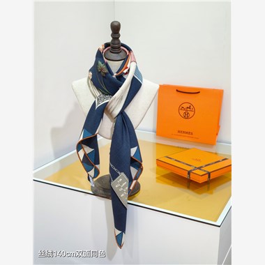 HERMES 2024秋冬新款時尚圍巾 尺寸:140-140
