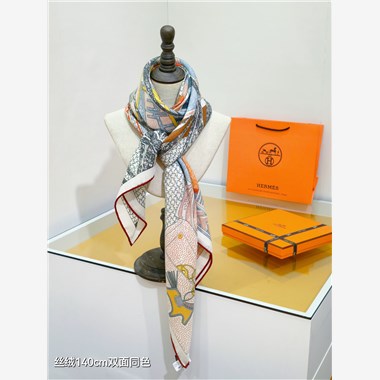 HERMES 2024秋冬新款時尚圍巾 尺寸:140-140