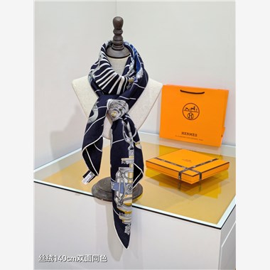 HERMES 2024秋冬新款時尚圍巾 尺寸:140-140