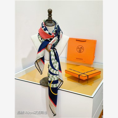 HERMES 2024秋冬新款時尚圍巾 尺寸:140-140