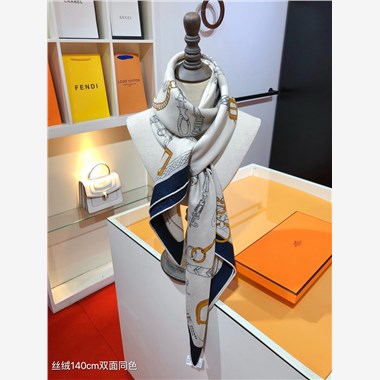 HERMES 2024秋冬新款時尚圍巾 尺寸:140-140