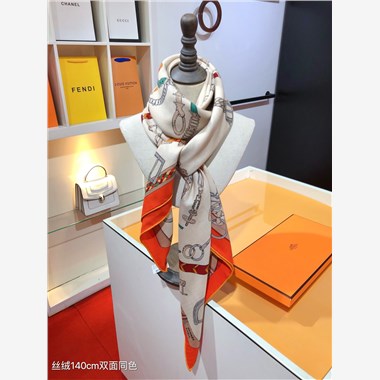 HERMES 2024秋冬新款時尚圍巾 尺寸:140-140