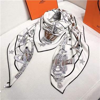 HERMES 2024秋冬新款時尚圍巾 尺寸:140-140