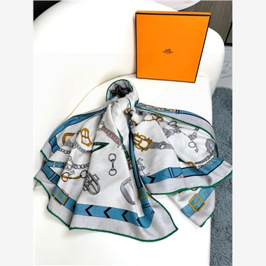 HERMES 2024秋冬新款時尚圍巾 尺寸:140-140