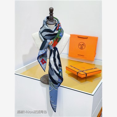 HERMES 2024秋冬新款時尚圍巾 尺寸:140-140