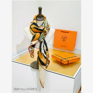 HERMES 2024秋冬新款時尚圍巾 尺寸:140-140