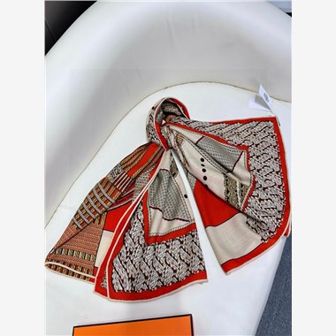 HERMES 2024秋冬新款時尚圍巾 尺寸:140-140