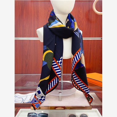 HERMES 2024秋冬新款時尚圍巾 尺寸:140-140