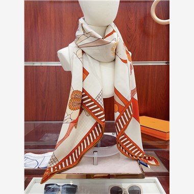 HERMES 2024秋冬新款時尚圍巾 尺寸:140-140