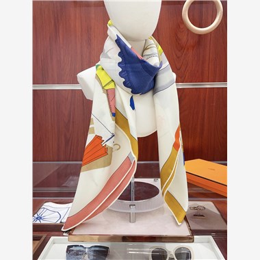 HERMES 2024秋冬新款時尚圍巾 尺寸:140-140