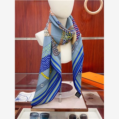 HERMES 2024秋冬新款時尚圍巾 尺寸:140-140