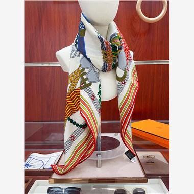 HERMES 2024秋冬新款時尚圍巾 尺寸:140-140