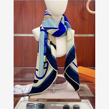 HERMES 2024秋冬新款時尚圍巾 尺寸:140-140