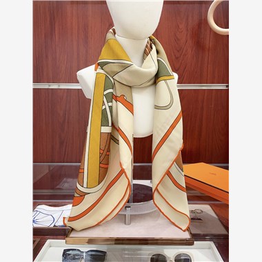 HERMES 2024秋冬新款時尚圍巾 尺寸:140-140