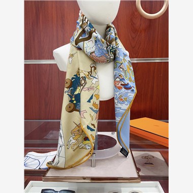 HERMES 2024秋冬新款時尚圍巾 尺寸:140-140